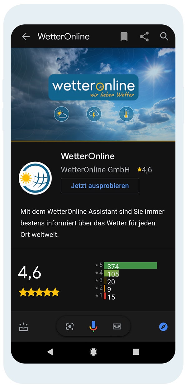 WetterOnline für Android